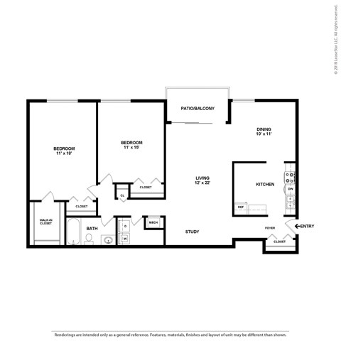 B3 floorplan at Vistas of Annandale, Annandale, Virginia, 22003